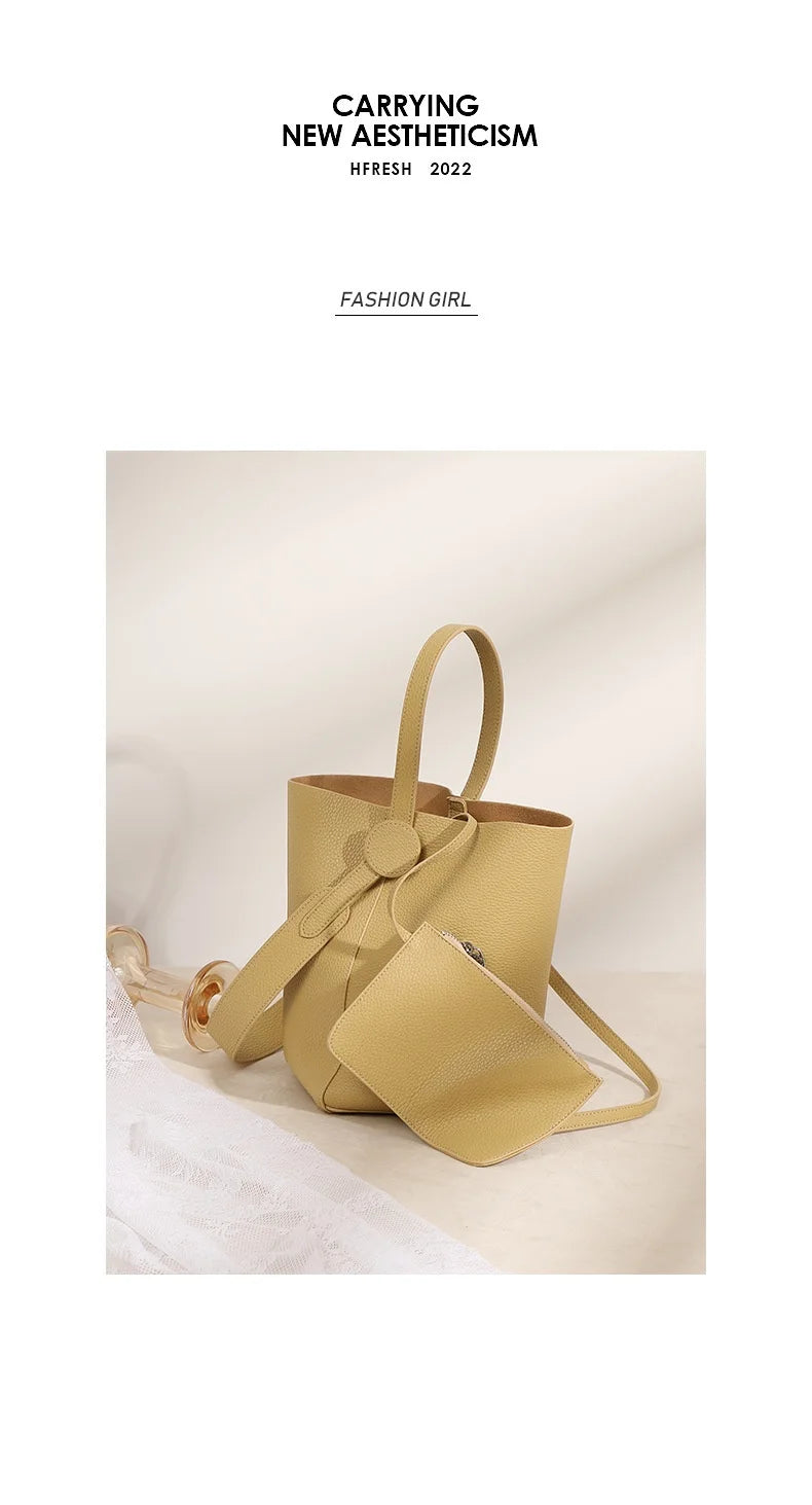 Commuter female package 2025 new oblique design senior feeling handbags women's shoulder bag, small hand-held tote bag bucket