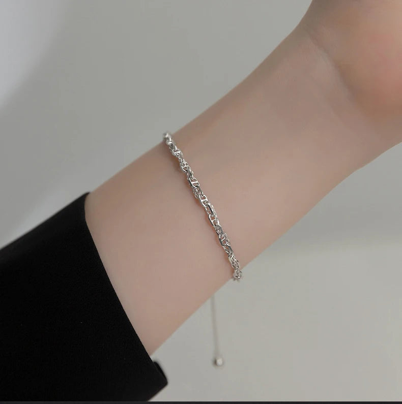 MIQIAO Bracelets Bracelet For Women Female Jewelry 925 Sterling Silver Charms Chain Bracelets On Hand Fashion