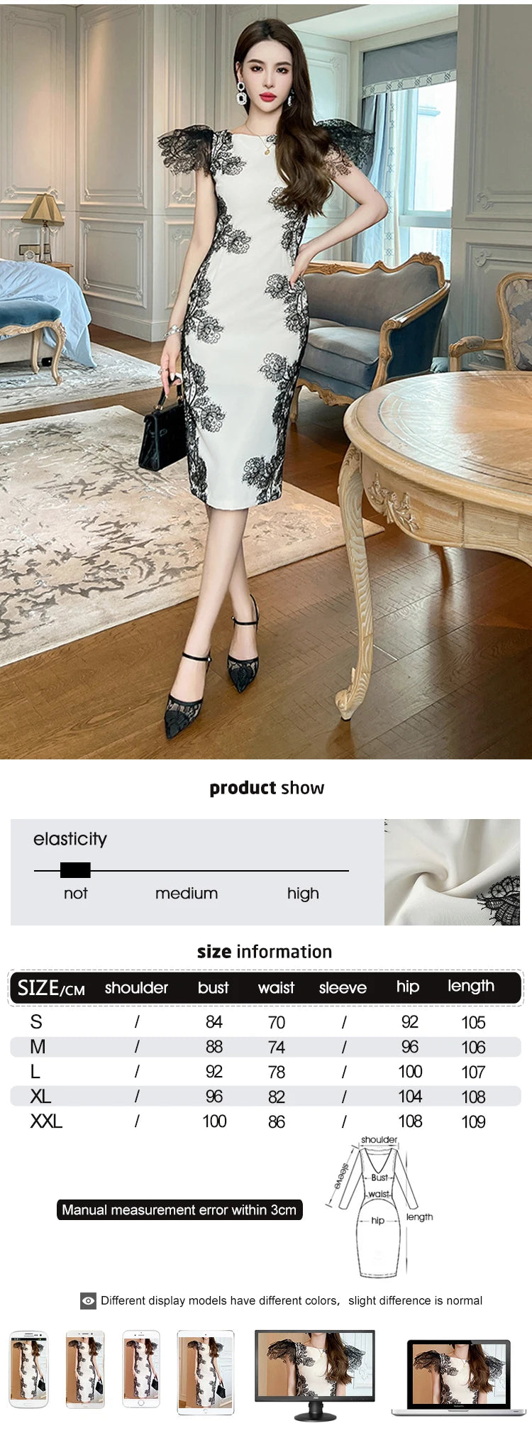 Fashion Summer Evening Long Dress Women Clothes Elegant Pretty Vintage O-Neck Slim Midi Party Guest Robe Mujer Vestidos Fiesta