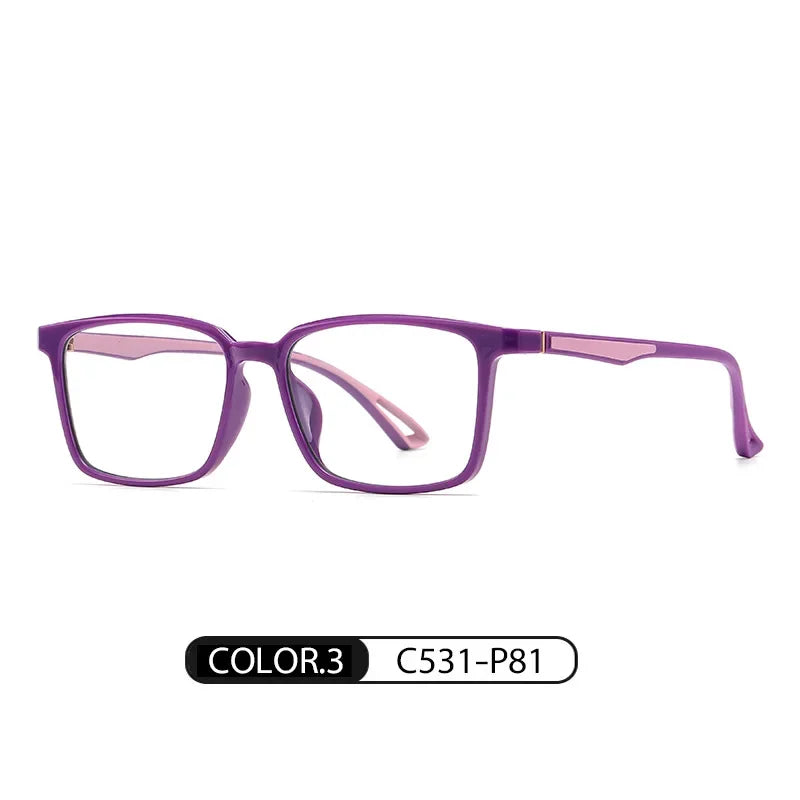 New Blue Light Blocking Glasses Frame Optical Prescription Eyewear Fashion Men and Women Full Rim TR-90 Plastic Flexible Specs