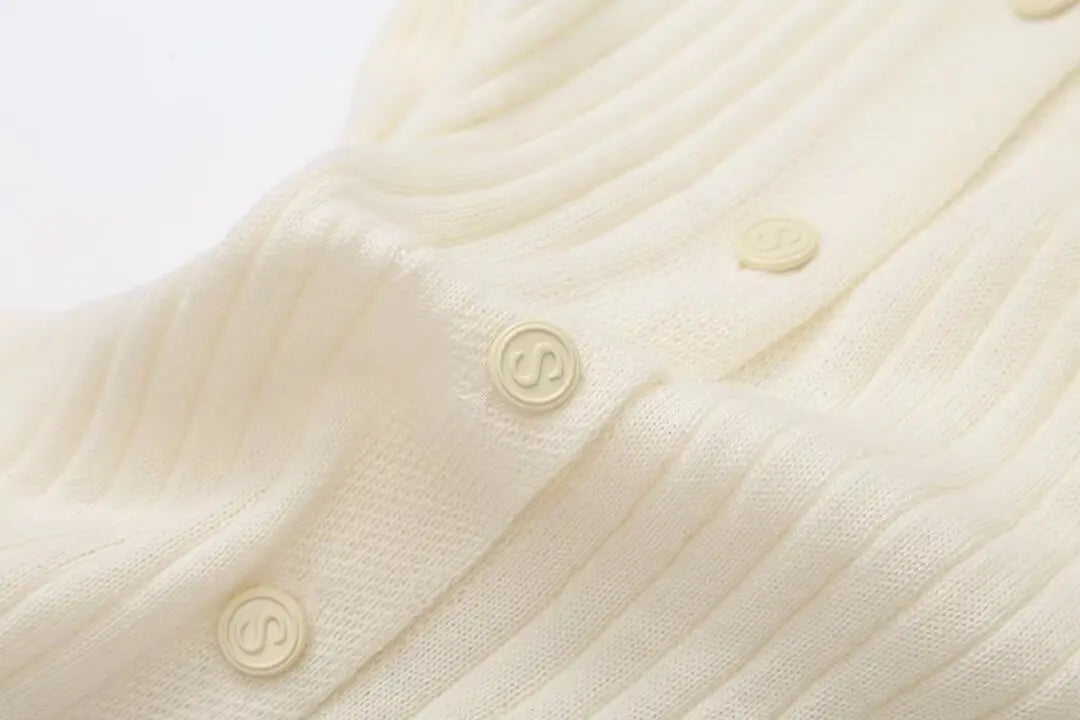 Elegant Knitted Single Breasted Midi Dress Women's Patchwork Dresses Female 2025 Summer Robe New Black Beige Robes Evening Party