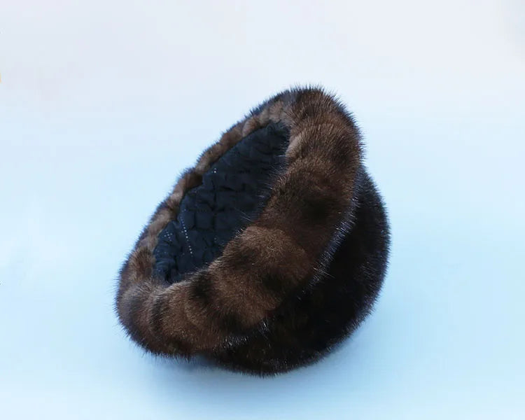 The new fur hat hot mink hat fashion Topper warm autumn and winter women short brimmed hat