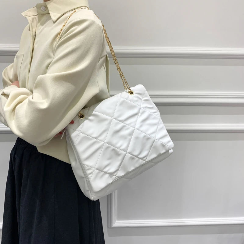 Small Bag For Women Pu Leather Chain Quilted Handbag Designer Shoulder Bags Small Bags For Women Purses Fashion Leather Lightwei