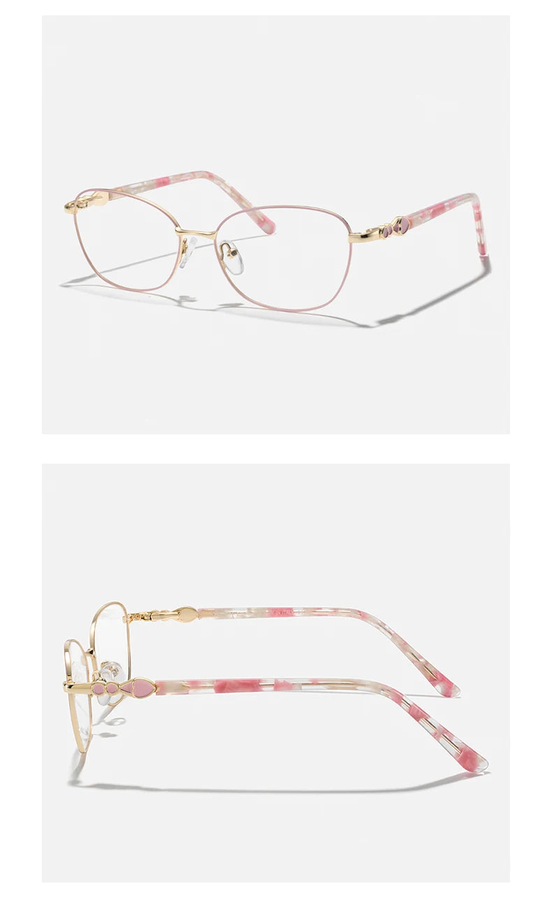 MERRYS DESIGN Women Classic Retro Glasses Frame Oval Fashion Glasses Myopia Prescription Eyeglasses Heart Shape Legs S2717