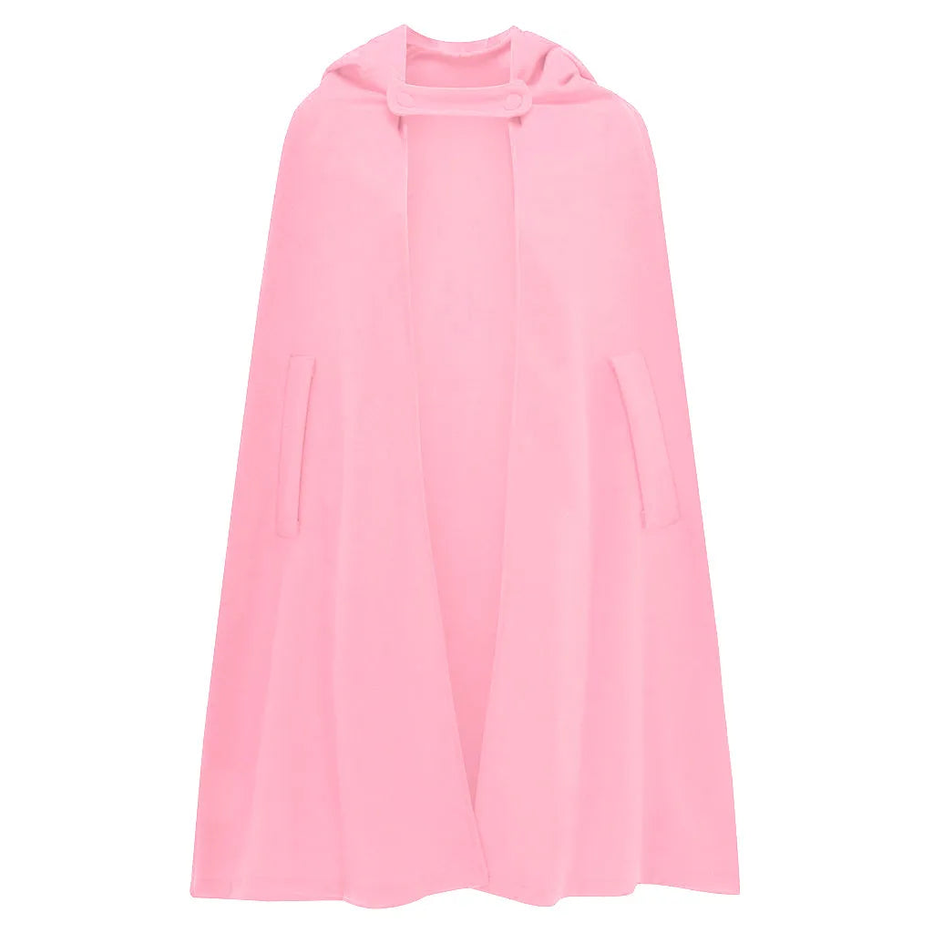 Red Cloak Women Outwear Hooded Coat Thin Vintage Gothic Medieval Cape Poncho Casual Maxi Long Cardigan for Spring Autumn