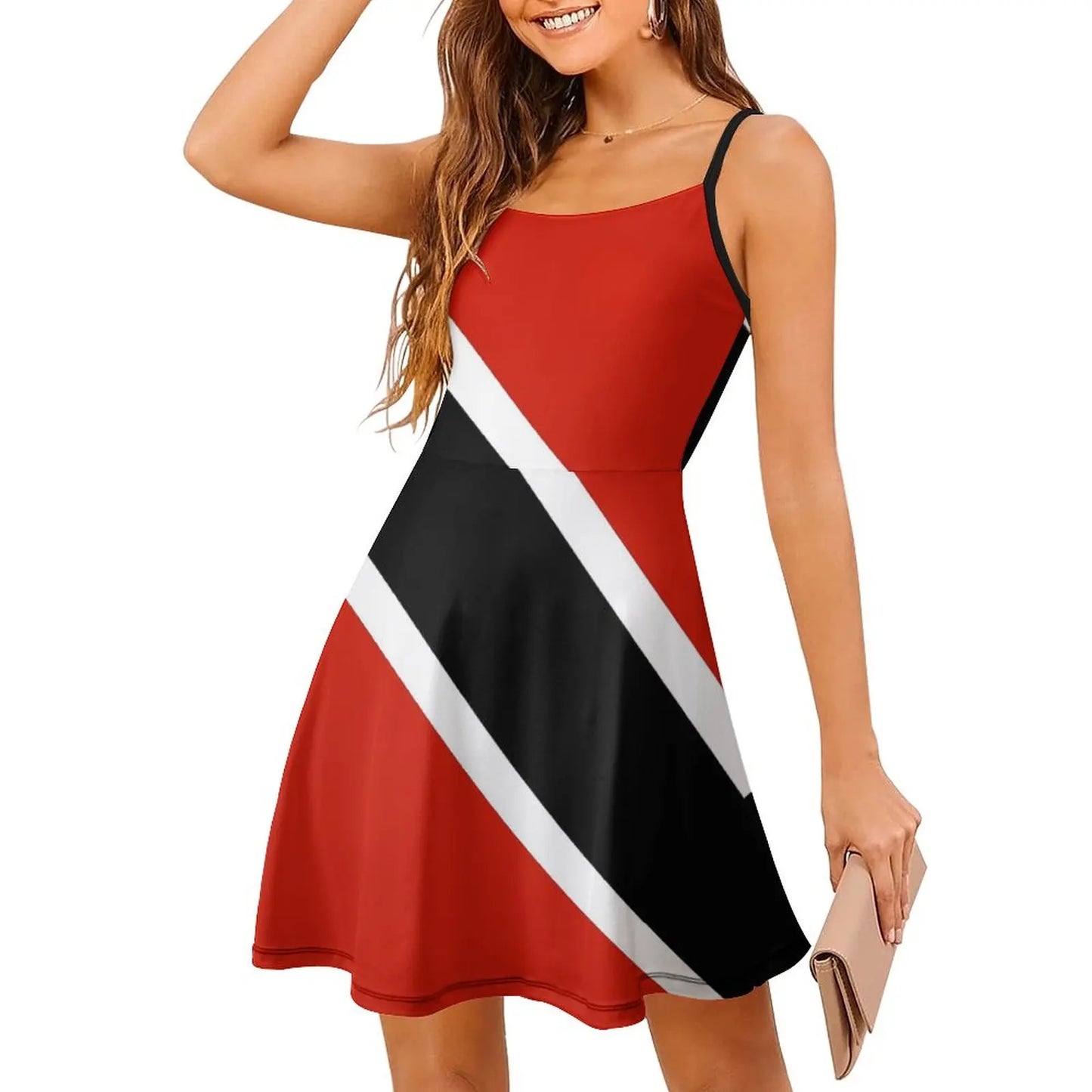 Flag of Trinidad And Tobago Women's Sling Dress Classic Exotic  Woman's Gown Funny  Parties Dresses