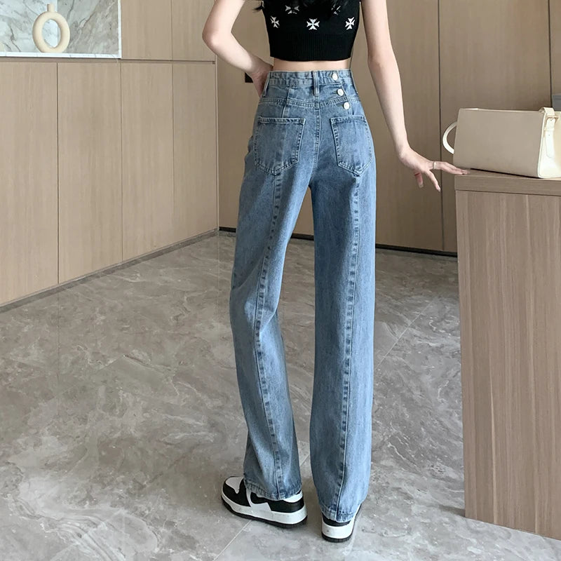Baggy Jeans Woman Wide Pants Cowboy Pants for Women Clothing Y2k Jeans Women's Clothing High Waisted Jeans Woman Clothes