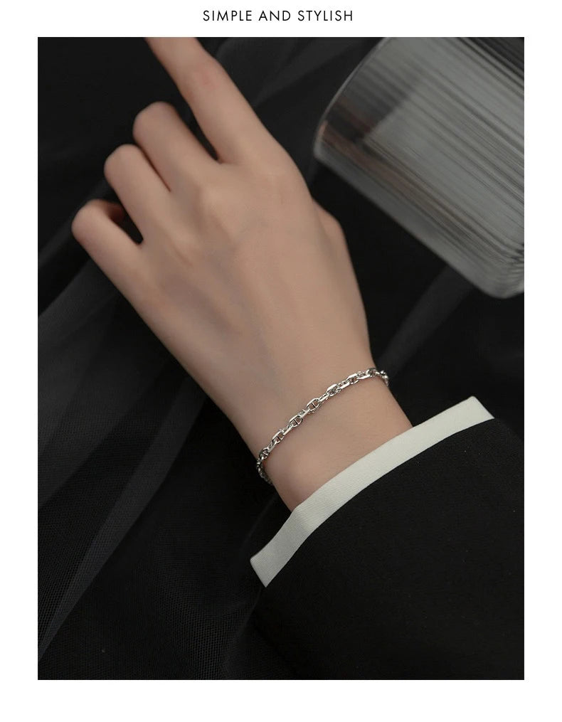 MIQIAO Bracelets Bracelet For Women Female Jewelry 925 Sterling Silver Charms Chain Bracelets On Hand Fashion