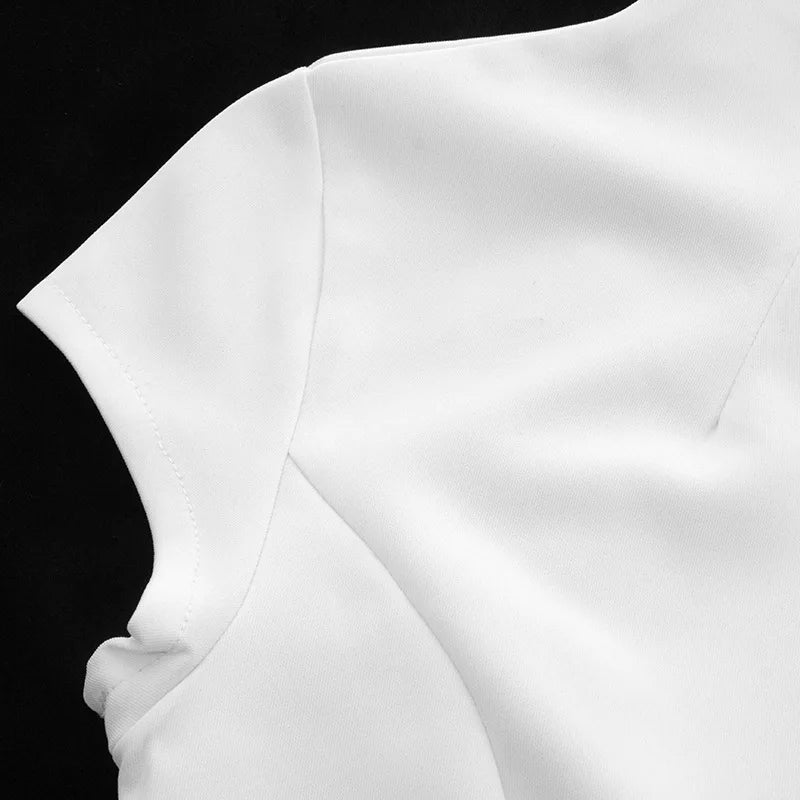 2025 Women‘s Sexy Slim Fit Hollow Mini Dress Spring New Y2K Sleeveless A- LINE Black Dress High Street Commute Elegant Dresses