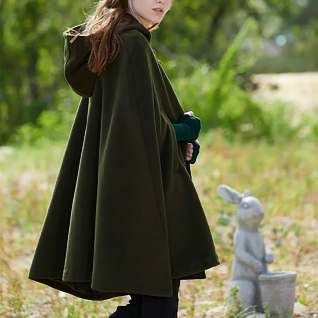 Red Cloak Women Outwear Hooded Coat Thin Vintage Gothic Medieval Cape Poncho Casual Maxi Long Cardigan for Spring Autumn