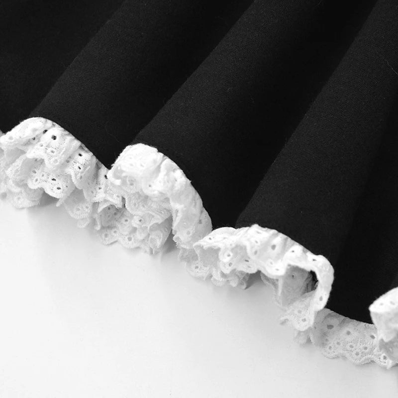 Sexy A-LINE Dress Women New Autumn Fashion Streetwear O-Neck Lace Slim Black Dress Female Clubwear Elegant Party Mini Dresses