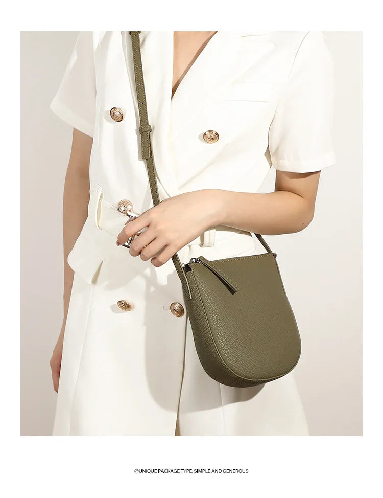 Genuine Leather Real Cowhide Women's Versatile Fashion Phone Bag Women Messenger Bag Small Shoulder Bag Crossbody Bags for Women