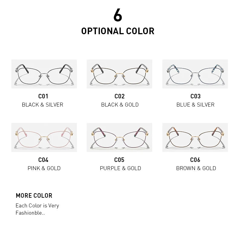 MERRYS DESIGN Women Classic Retro Glasses Frame Oval Fashion Glasses Myopia Prescription Eyeglasses Heart Shape Legs S2717
