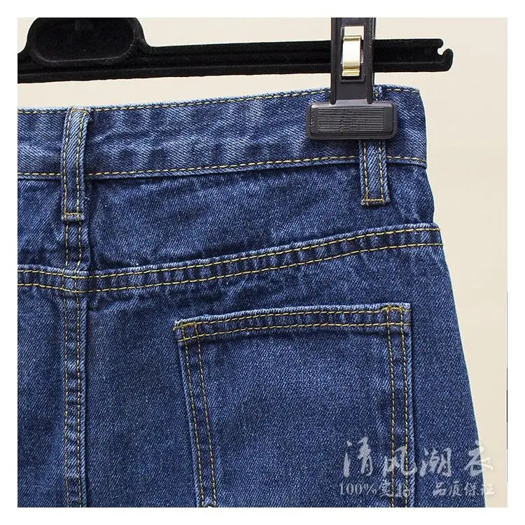 2024 Women Spring Autumn New Front Split Denim Sheath Skirts Female Single-Breasted Midi Skirts Ladies High Waist Pencil Skirts