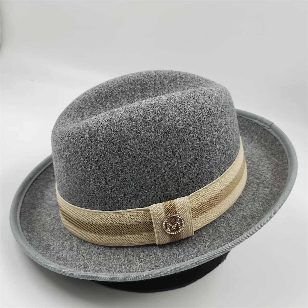 2024 New Fashion Women Men's Fedora Church Roll Up Brim Homburg Jazz Hat Feather Hat Lady Gentleman Gambler Panama Trilby Hat