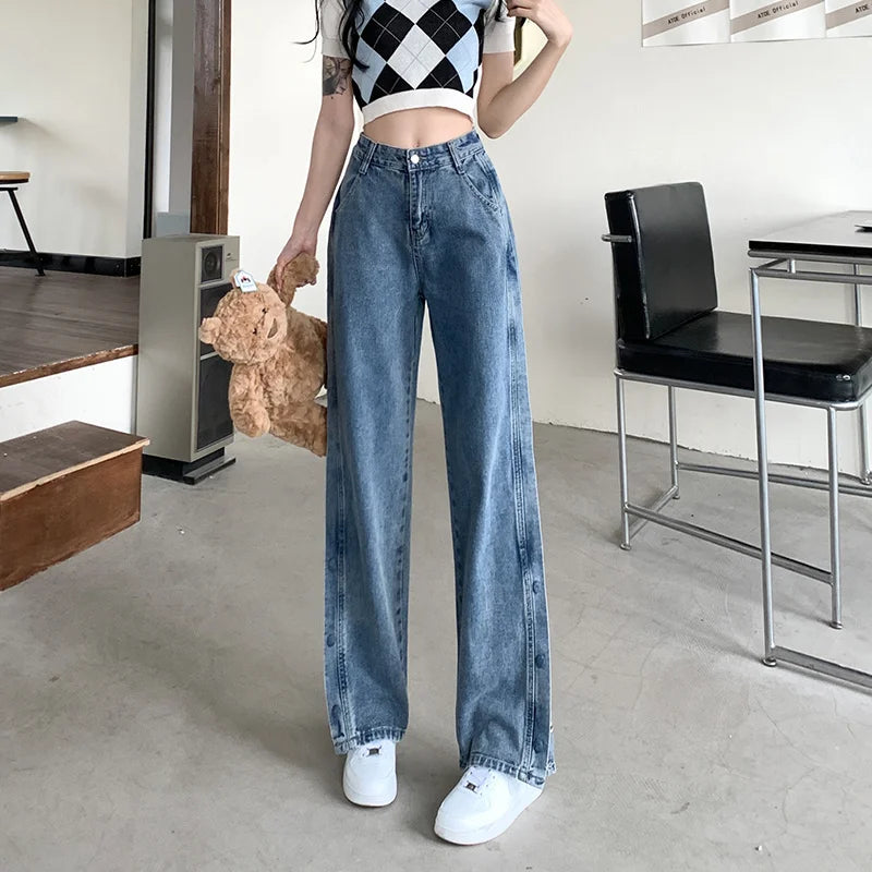 Baggy Jeans Woman Wide Pants Cowboy Pants for Women Clothing Y2k Jeans Women's Clothing High Waisted Jeans Woman Clothes