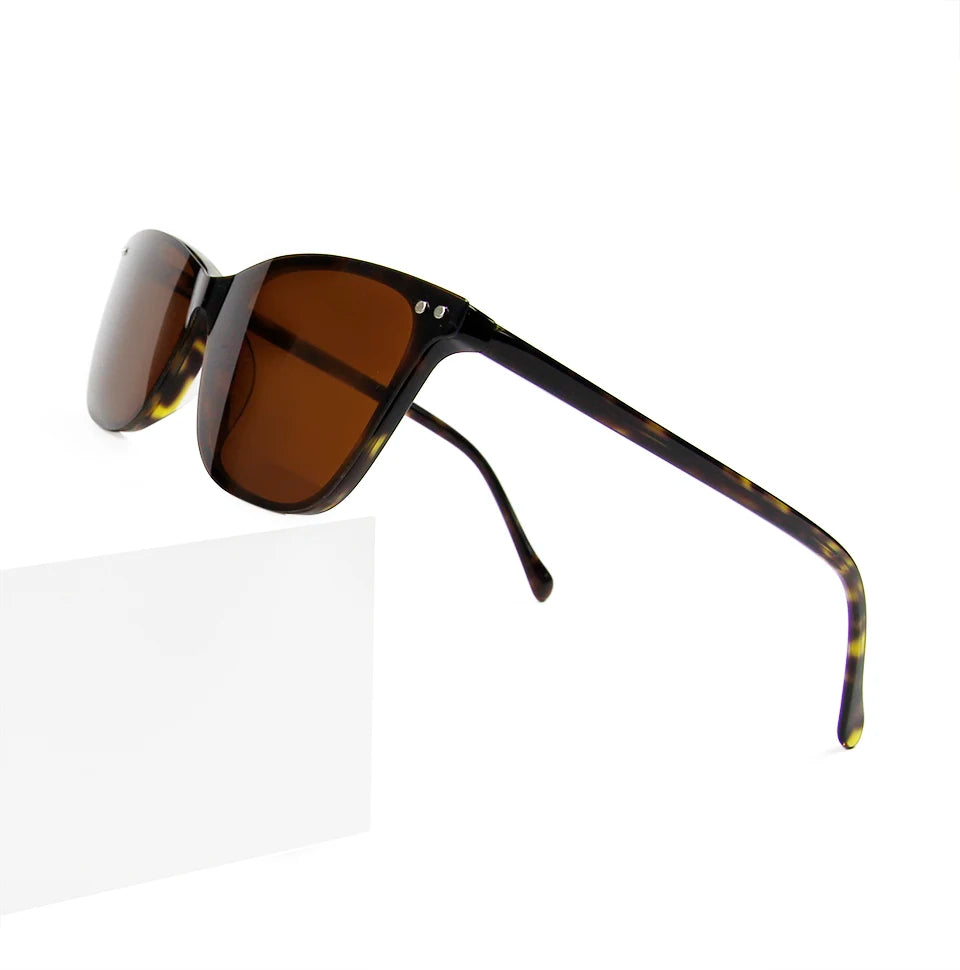 Trends 2024 Cateye Polarized Clear Sunglasses Women Transparent Acetate Eyewear Frame With Magnetic Clip On Sunglass Reflective