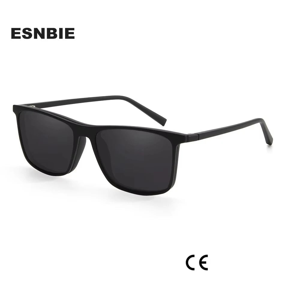 TR90 Magnet Men Optical Glasses Frame Magnetic Clip On Polarized Sunglasses Men'S Square Eyewear Spectacle Eyeglasses Frames