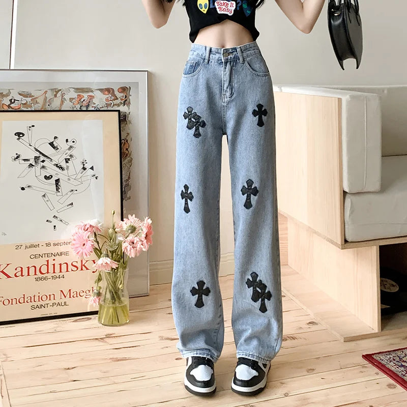 Baggy Jeans Woman Wide Pants Cowboy Pants for Women Clothing Y2k Jeans Women's Clothing High Waisted Jeans Woman Clothes
