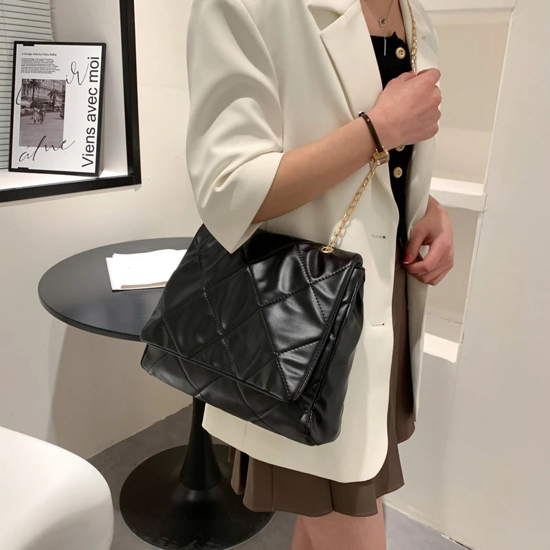 Small Bag For Women Pu Leather Chain Quilted Handbag Designer Shoulder Bags Small Bags For Women Purses Fashion Leather Lightwei