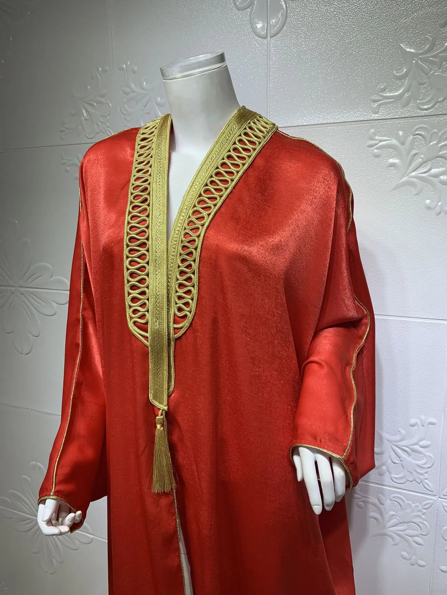 Ramadan Satin Dress Muslim Fashion Ropa De Mujer Envio Gratis  Abayas for Women 2022 American Clothing Bat Sleeve Robe Vestido