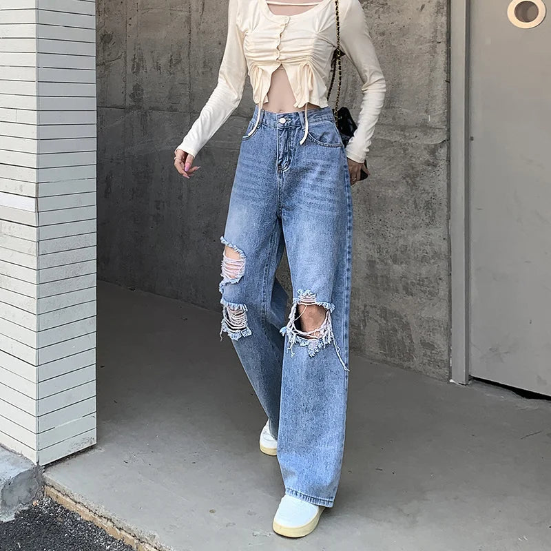 Baggy Jeans Woman Wide Pants Cowboy Pants for Women Clothing Y2k Jeans Women's Clothing High Waisted Jeans Woman Clothes