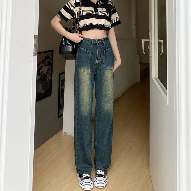 Baggy Jeans Woman Wide Pants Cowboy Pants for Women Clothing Y2k Jeans Women's Clothing High Waisted Jeans Woman Clothes