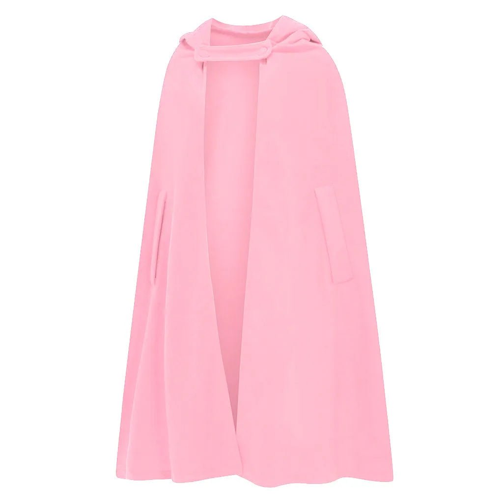 Red Cloak Women Outwear Hooded Coat Thin Vintage Gothic Medieval Cape Poncho Casual Maxi Long Cardigan for Spring Autumn