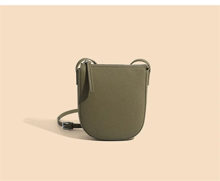 Genuine Leather Real Cowhide Women's Versatile Fashion Phone Bag Women Messenger Bag Small Shoulder Bag Crossbody Bags for Women