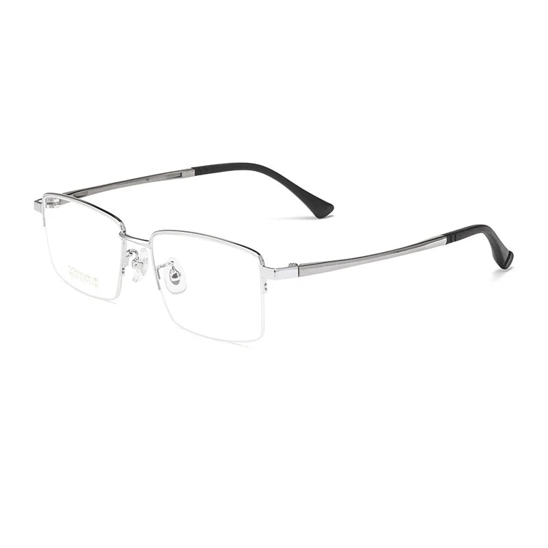 Pure Titanium Glasses Frame Men Square Eyewear Male Classic Full Optical Prescription Eyeglasses Frames Gafas Oculos N80015N
