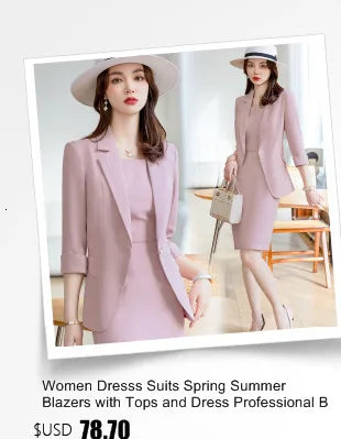 Formal Women Business Suits with Blazer Coat and Fishtail Skirt Professional Ladies Office Work Wear Uniform Clothing Sets