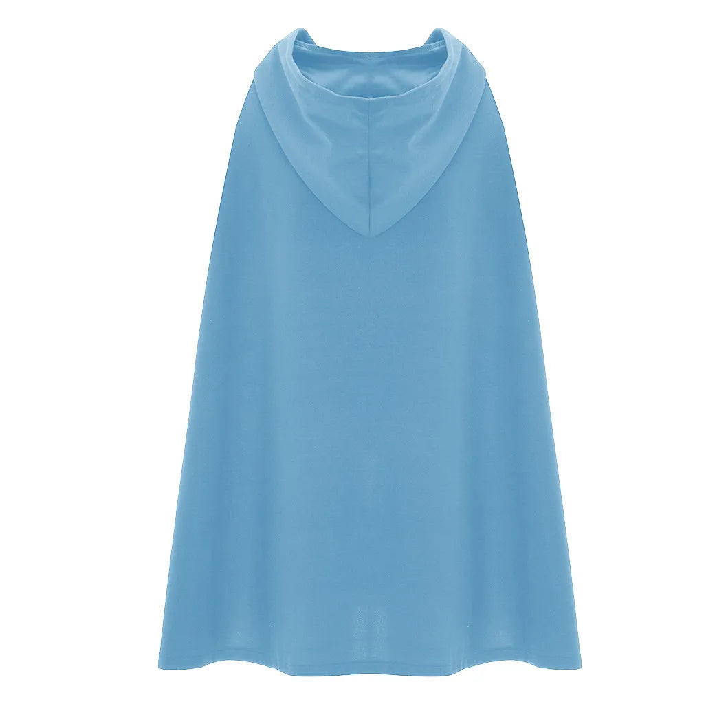 Red Cloak Women Outwear Hooded Coat Thin Vintage Gothic Medieval Cape Poncho Casual Maxi Long Cardigan for Spring Autumn