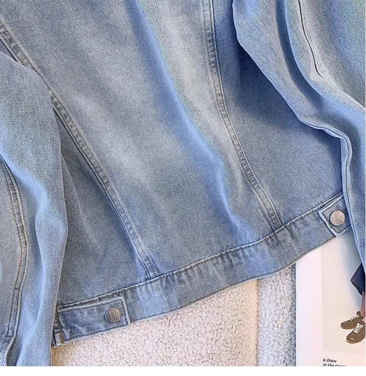 New In Denim Jacket For Women Spring Autumn Korean Fashion Vintage Jean Coats 2025 Female Casual Outerwears