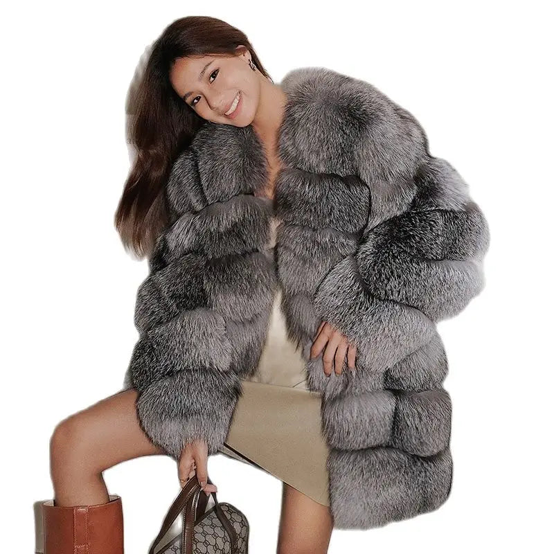 Fangtai 2023 Natural Real Fox Fur Coat Fur Coat Women Warm Luxury Free Shipping Fashion Female Vest Women's Winter Cold Jacket