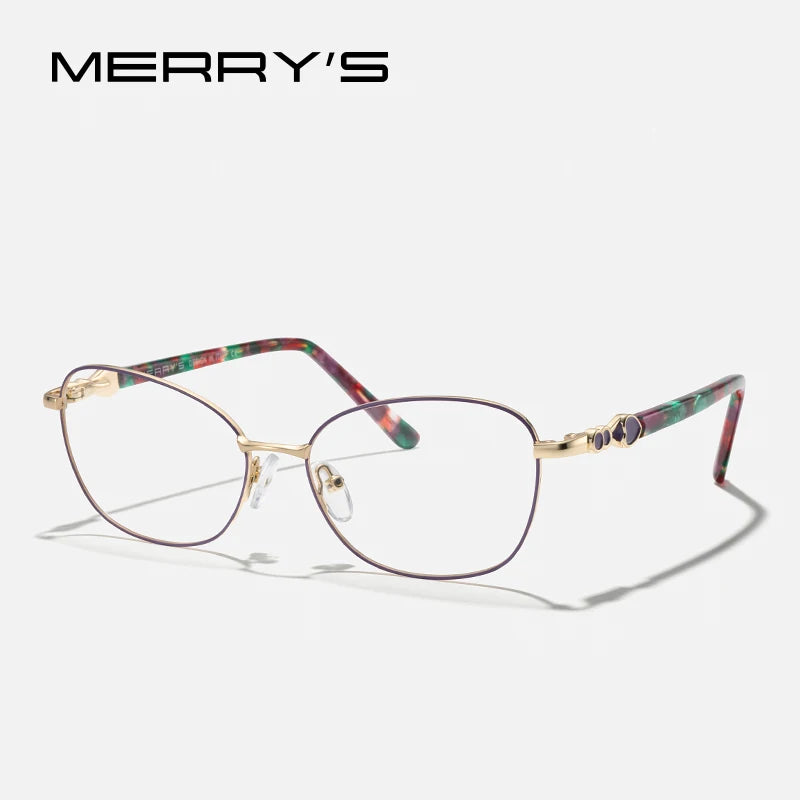 MERRYS DESIGN Women Classic Retro Glasses Frame Oval Fashion Glasses Myopia Prescription Eyeglasses Heart Shape Legs S2717