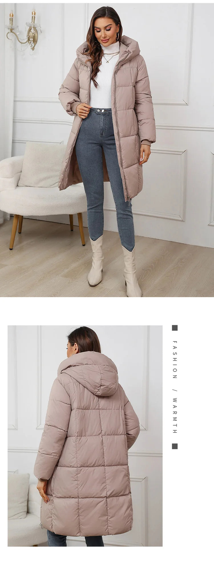 Women Long Coat 2024 New Autumn Winter Parkas Female Thick Down Cotton Coat Femme Casual Short Warm Thick Outerwear Ladies Top