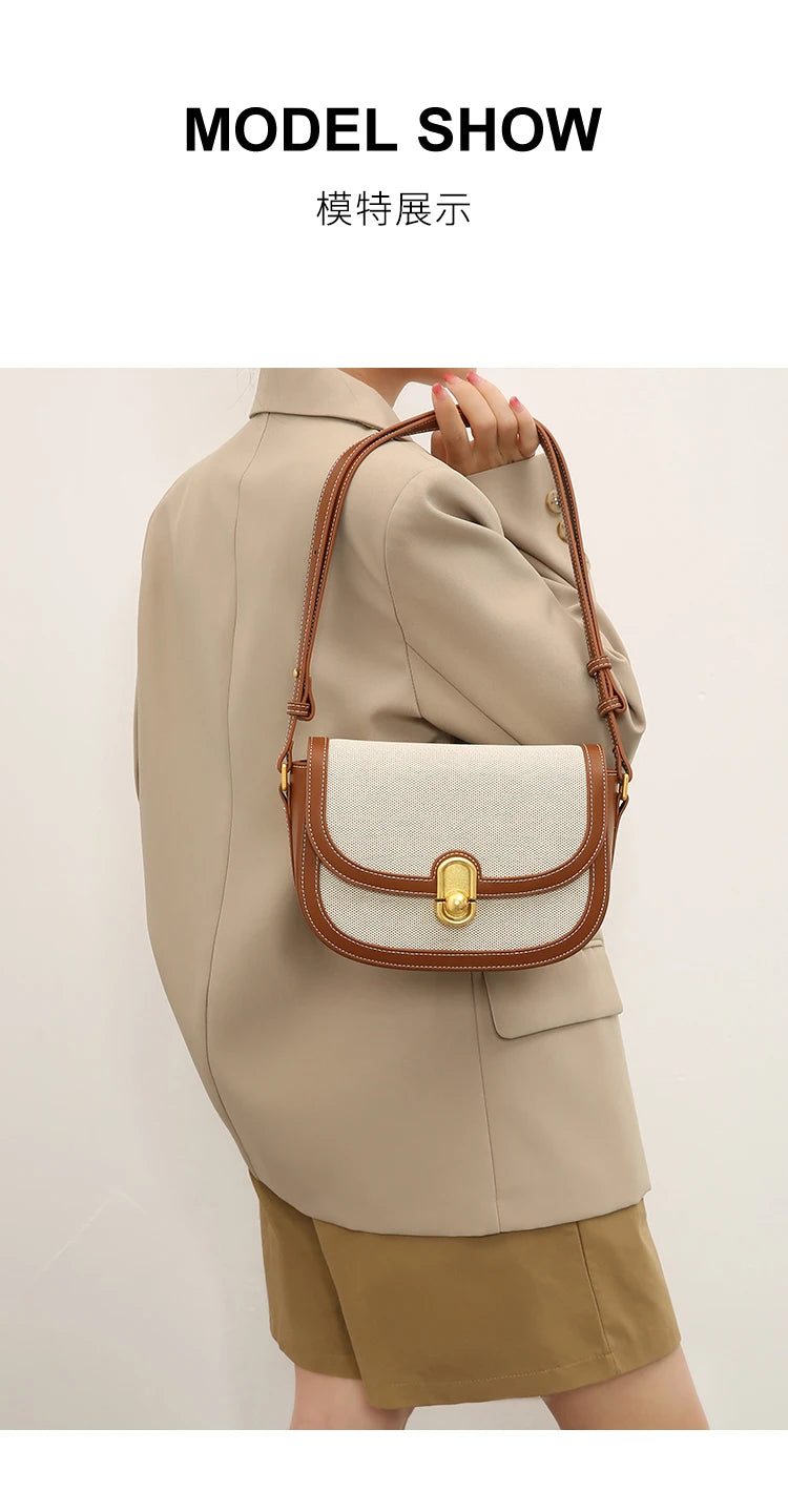 This Year's New Niche Bag Female Light Luxury Retro Single Shoulder Crossbody Saddle Bag Trend Luxury Designer Handbag