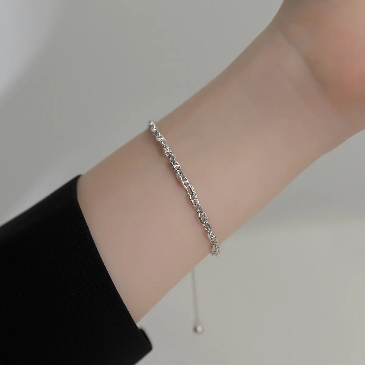 MIQIAO Bracelets Bracelet For Women Female Jewelry 925 Sterling Silver Charms Chain Bracelets On Hand Fashion