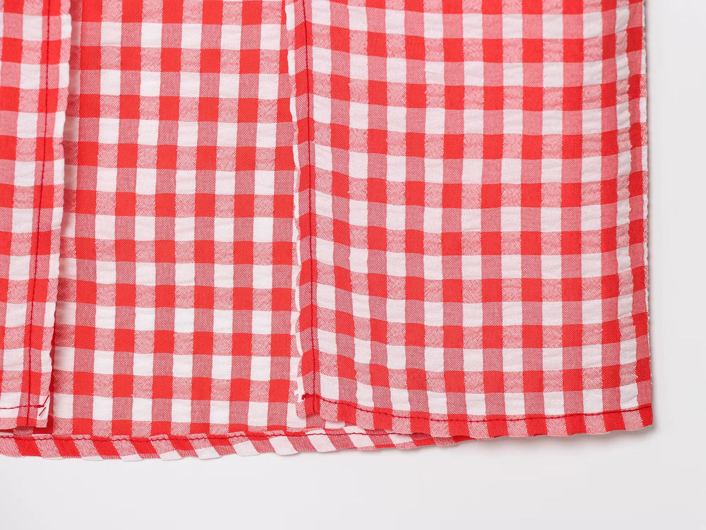 Summer 2025 Slit Backless MIDI Dress Grid Point Print Sexy V-Neck Charming Woman Clothing with High Thigh Split