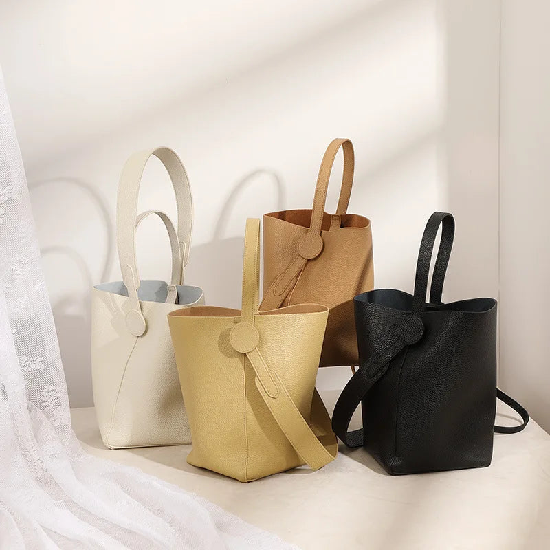 Commuter female package 2025 new oblique design senior feeling handbags women's shoulder bag, small hand-held tote bag bucket