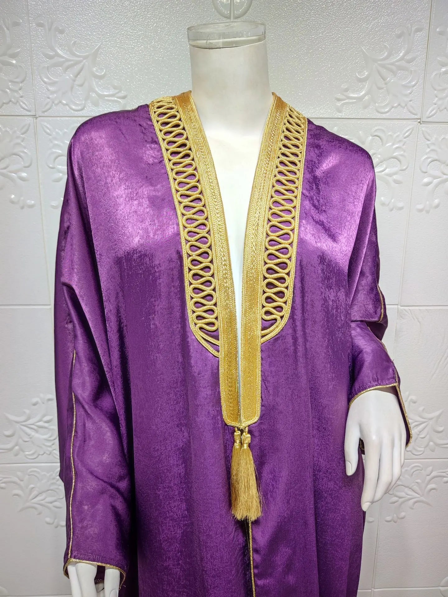 Ramadan Satin Dress Muslim Fashion Ropa De Mujer Envio Gratis  Abayas for Women 2022 American Clothing Bat Sleeve Robe Vestido