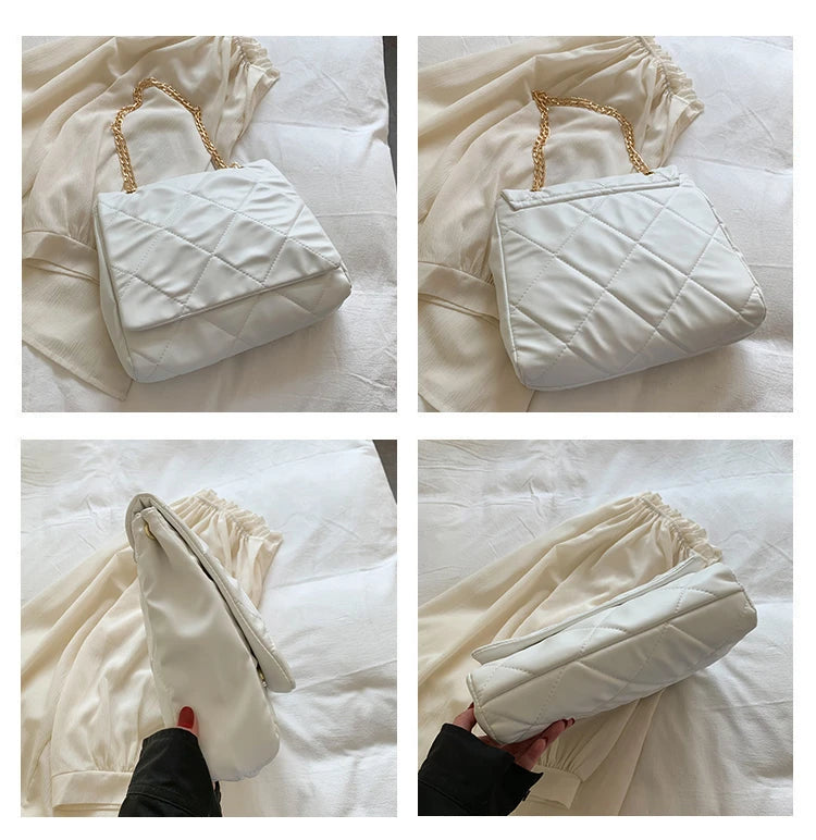 Small Bag For Women Pu Leather Chain Quilted Handbag Designer Shoulder Bags Small Bags For Women Purses Fashion Leather Lightwei