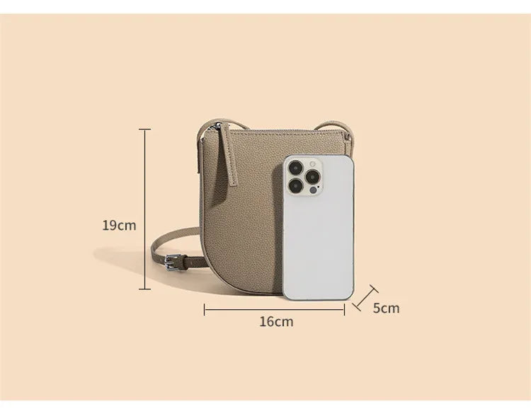 Genuine Leather Real Cowhide Women's Versatile Fashion Phone Bag Women Messenger Bag Small Shoulder Bag Crossbody Bags for Women