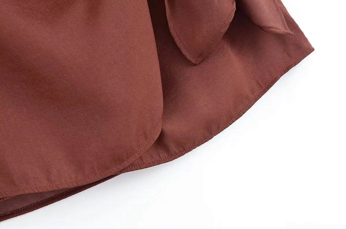 MYST&ZA2025 new summer women's clothing casual fashion comfortable slim sexy inlaid backless midi halter neck short dress