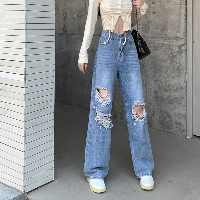Baggy Jeans Woman Wide Pants Cowboy Pants for Women Clothing Y2k Jeans Women's Clothing High Waisted Jeans Woman Clothes