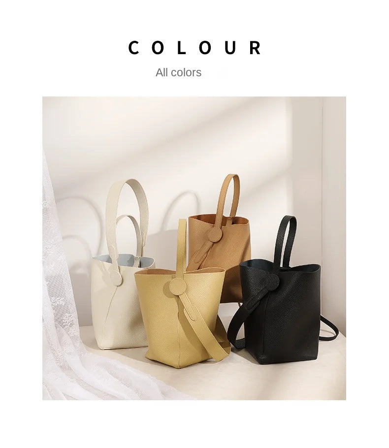 Commuter female package 2025 new oblique design senior feeling handbags women's shoulder bag, small hand-held tote bag bucket