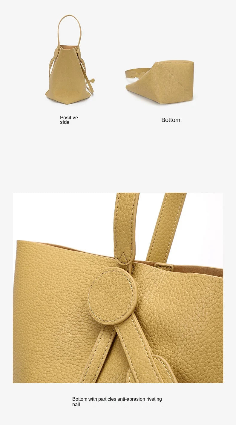 Commuter female package 2025 new oblique design senior feeling handbags women's shoulder bag, small hand-held tote bag bucket