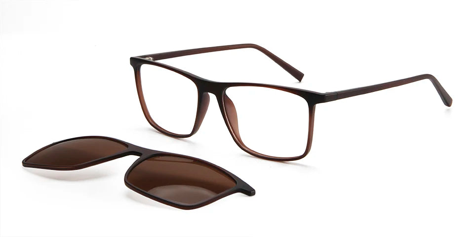 TR90 Magnet Men Optical Glasses Frame Magnetic Clip On Polarized Sunglasses Men'S Square Eyewear Spectacle Eyeglasses Frames