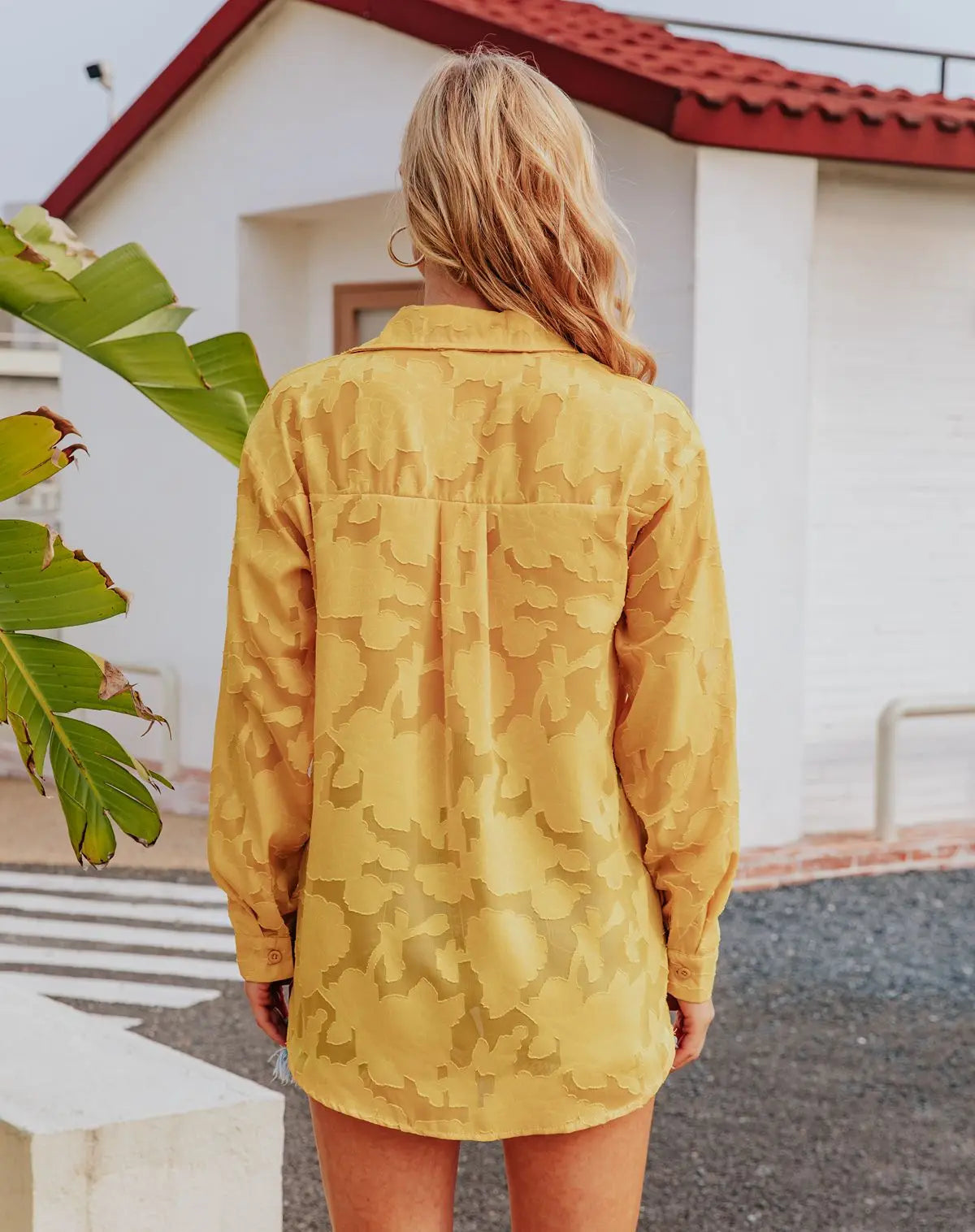 Elegant Long Sleeve Lapel Lace Blouse Office Lady Spring Summer Hollow Out Jacquard Loose Shirt Oversized Tops Luxury Chic Tunic