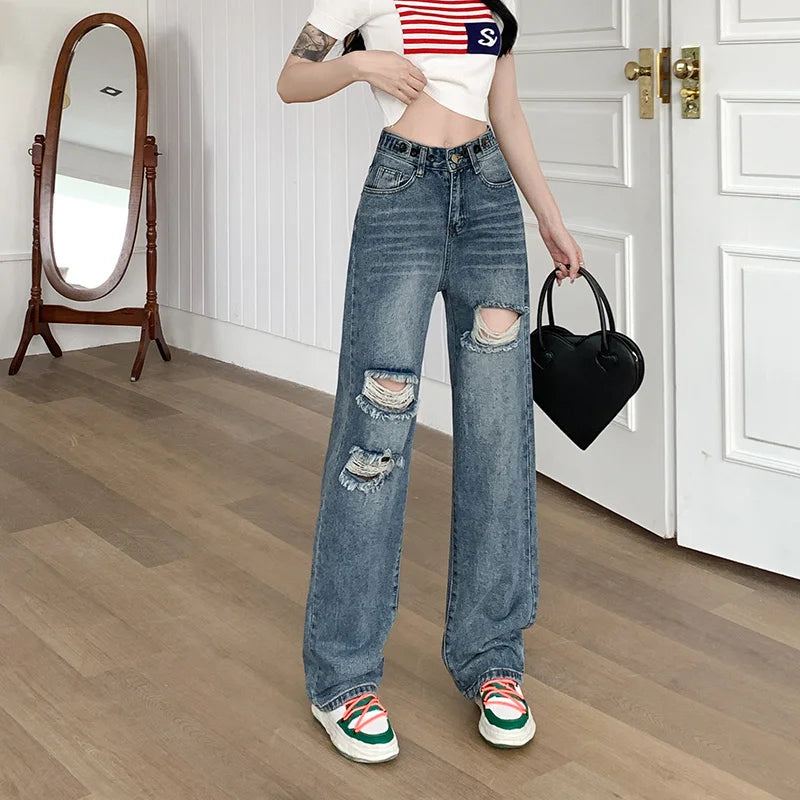 Baggy Jeans Woman Wide Pants Cowboy Pants for Women Clothing Y2k Jeans Women's Clothing High Waisted Jeans Woman Clothes